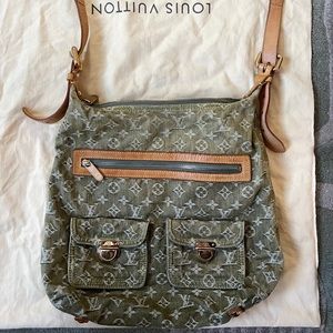 Louis Vuitton Green Monogram Denim Baggy GM